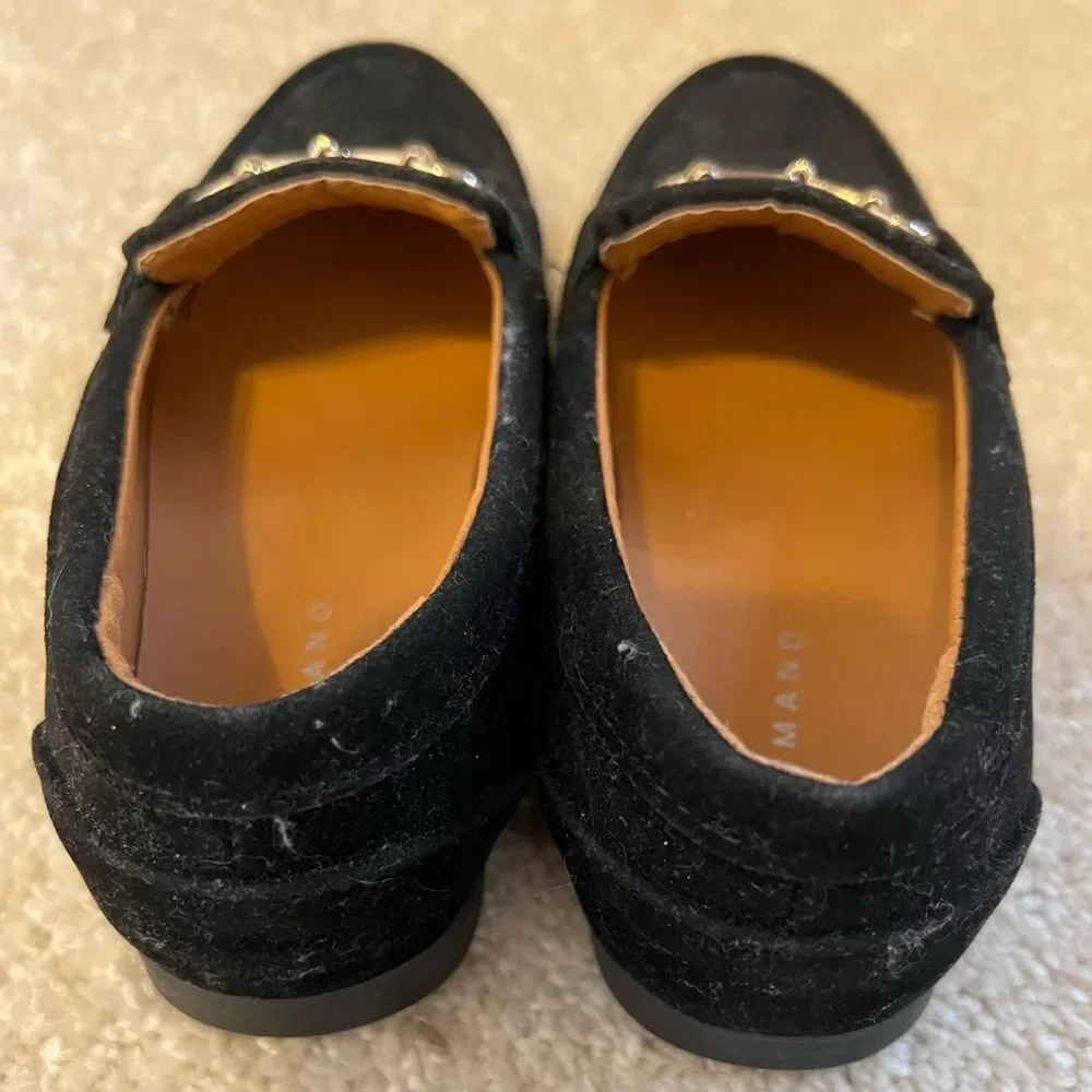 ROMANO BOYS BLACK FAUX SUEDE HORSEBIT DRIVING SHOE